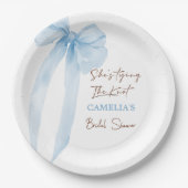 おめでたい！ ブルー ブライダルシャワー ペーパープレート (正面)