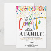 おめでたい！家族の誕生お祝い招待状 招待状 (正面/裏面)