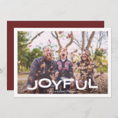 おめでたモダン家族の写真のクリスマス シーズンカード (正面/裏面)