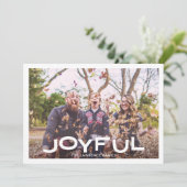 おめでたモダン家族の写真のクリスマス シーズンカード (スタンド正面)