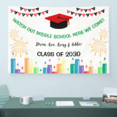 おめでとうおもしろいとカラフルパーティーバナー 横断幕 (トレードショー)