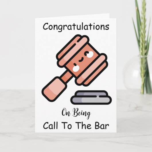 おめでとうおもしろいカードをバーに呼び出す カード (正面)