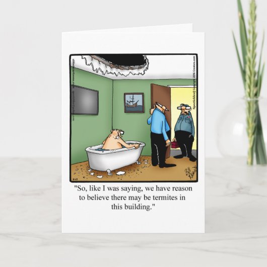 おめでとうおもしろいコンド/アパートメントカード カード (正面)