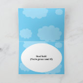 おめでとうおもしろい新生児ストーク カード (内部)