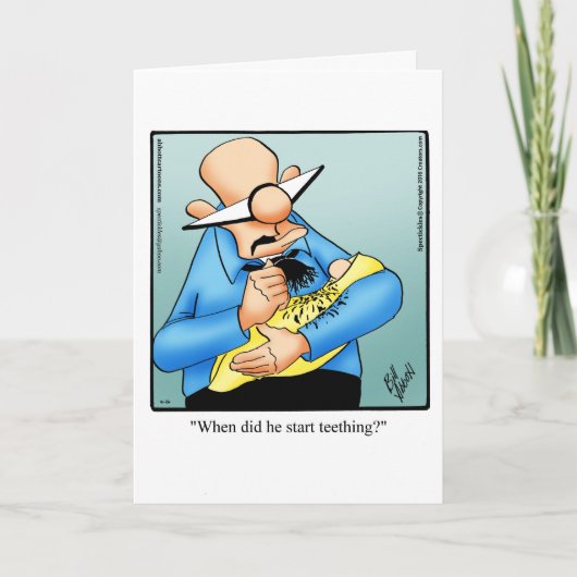 おめでとうおもしろい男の赤ちゃんカード「斑点」 カード (正面)