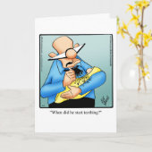 おめでとうおもしろい男の赤ちゃんカード「斑点」 カード (黄色い花)