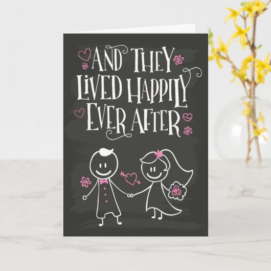 おめでとうおよびその後ずっと幸福に住んでいました カード (黄色い花)