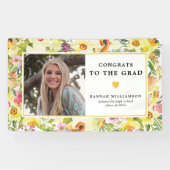 おめでとうからGrad Yellow Daffodil写真 横断幕 (横)