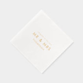 おめでとうからnewlyweds名 箔ナプキン (右)