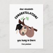 おめでとうかわいいナマズ卒業カスタムカード ポストカード (正面)