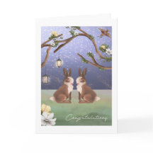 おめでとうかわいいバニーラビットゲイカップル