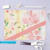 おめでとうかわいらしコーラル 薄葉紙 (クラフト)