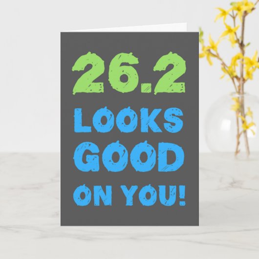 おめでとうがマラソンのグリーティングカードを完成させる カード (黄色い花)