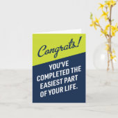 おめでとうが最も簡単な卒業カードを完成 カード (黄色い花)