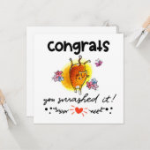 おめでとうがItマンガ猫ユーモアカードを壊した カード (正面/裏面インサイチュ)