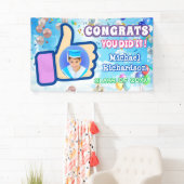 おめでとうがThumbs Up You Did Itバルーン紙吹雪おもしろい 横断幕 (インサイチュ)