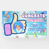 おめでとうがThumbs Up You Did Itバルーン紙吹雪おもしろい 横断幕 (横)