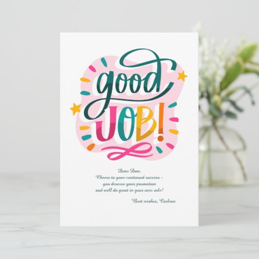 おめでとうございますのグリーティングカード カード (スタンド正面)