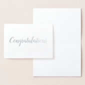 おめでとうございますエレガントブラシストロークスクリプト 箔カード (ディスプレー)