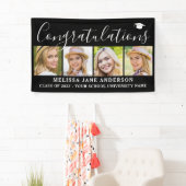 おめでとうございますカスタム卒業4写真卒業 横断幕 (インサイチュ)