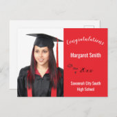 おめでとうございますカスタム大学院フォトイヤー学校 ポストカード (正面/裏面)