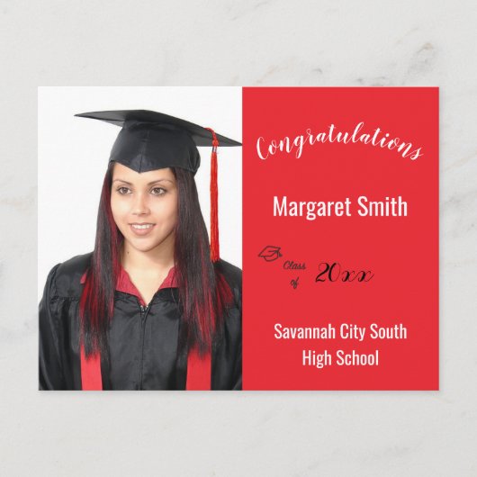 おめでとうございますカスタム大学院フォトイヤー学校 ポストカード (正面)