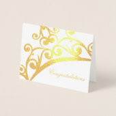 おめでとうございますカードのページクラウン 箔カード (正面)