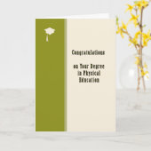 おめでとうございますカード、体育の学位 カード (黄色い花)