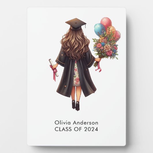 おめでとうございますガールウォーター卒業 フォトプラーク (正面)