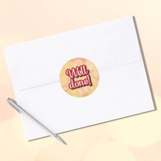 おめでとうございますクラシックラウンドステッカー ラウンドシール