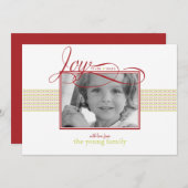 おめでとうございますクリスマス/休日フォトカード シーズンカード (正面/裏面)