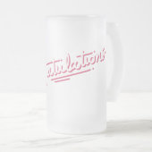 おめでとうございますグラスビアマグ フロストグラスビールジョッキ (正面右)