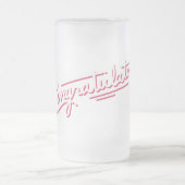 おめでとうございますグラスビアマグ フロストグラスビールジョッキ (中央)