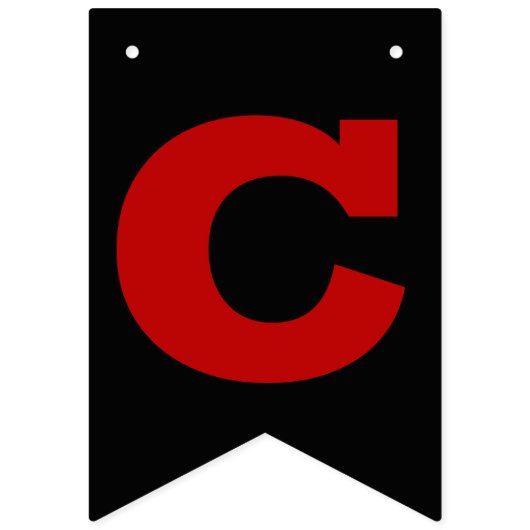 おめでとうございますグラッドスカーレットレッドオンブラック バンティングフラッグ (第2の旗)