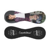 おめでとうございますグラッドブラック卒業キャップ2写真 野球ボール (パネル)