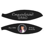 おめでとうございますグラッドブラック卒業写真 バスケットボール (パネル)