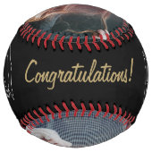 おめでとうございますグラッドブラック卒業2写真 ソフトボール (裏面)