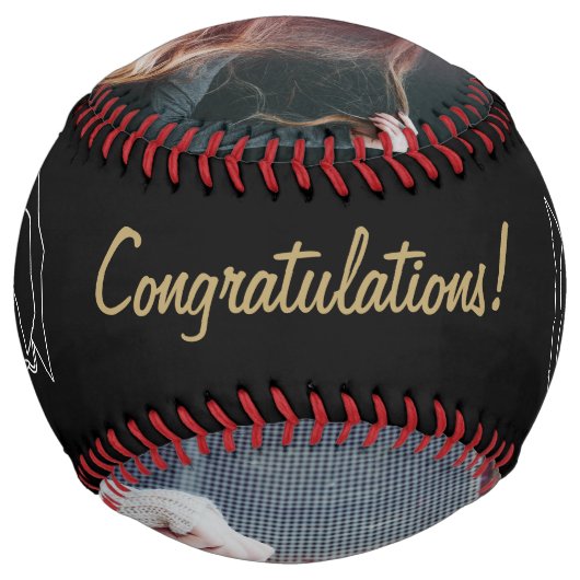 おめでとうございますグラッドブラック卒業2写真 ソフトボール (裏面)