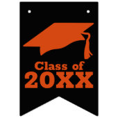 おめでとうございますグラッドブラック&オレンジ バンティングフラッグ (第1の旗)