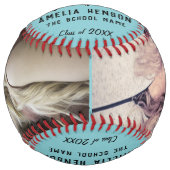 おめでとうございますグラッドミントブルー2写真卒業 ソフトボール (正面)