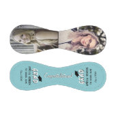 おめでとうございますグラッドミントブルー2写真卒業 野球ボール (パネル)