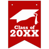 おめでとうございますグラードスカーレットとホワイト バンティングフラッグ (第1の旗)