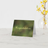 おめでとうございますグリーンウズカード カード (黄色い花)