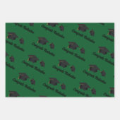 おめでとうございますグリーン卒業お祝い ラッピングペーパーシート (正面3)