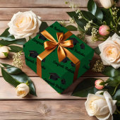 おめでとうございますグリーン卒業お祝い ラッピングペーパーシート