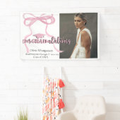 おめでとうございますコケット弓写真卒業 横断幕 (インサイチュ)