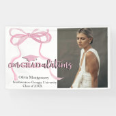 おめでとうございますコケット弓写真卒業 横断幕 (横)