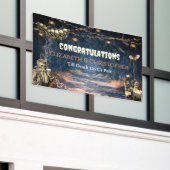 おめでとうございますゴシックのゾンビハロウィン結婚ズ 横断幕 (ビルの外側)