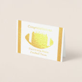 おめでとうございますサッカー選手の受け入れメモ。 箔カード (正面)