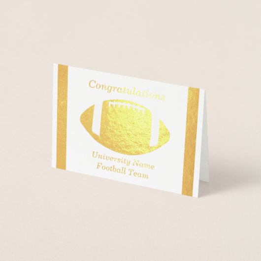 おめでとうございますサッカー選手の受け入れメモ。 箔カード (正面)